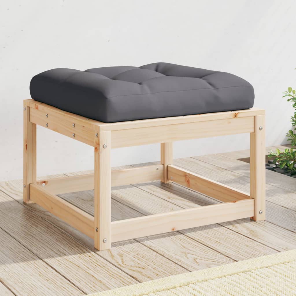 Garden Footstool | Natural Pine | Treated Pine Wood | 63.5 Cm | Modular