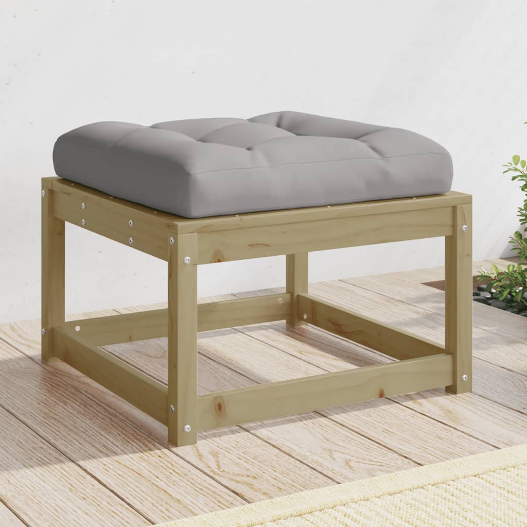 Garden Footstool | Natural Pine | Treated Pine Wood | 63.5 Cm | Modular