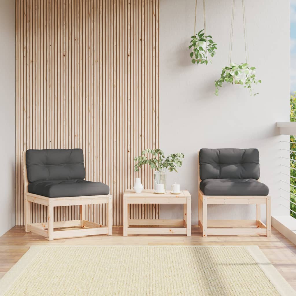 Garden Sofa | And Anthracite | Solid Pine Wood, Polyester | Medium