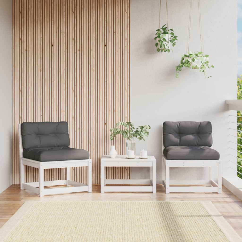 Garden Sofa | And Anthracite | Solid Pine Wood, Polyester | Medium