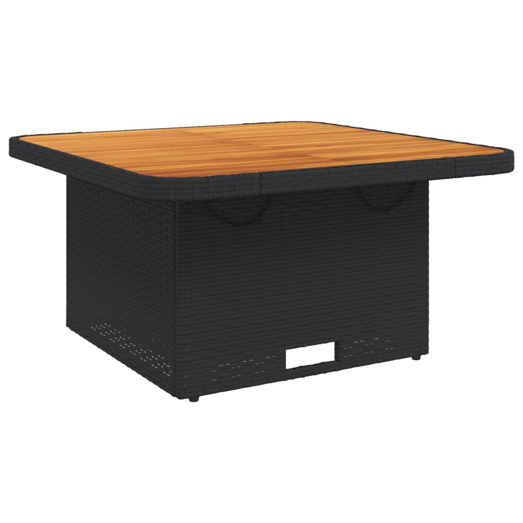Outdoor Table Garden Poly Rattan Acacia Wood black beige grey PE rattan