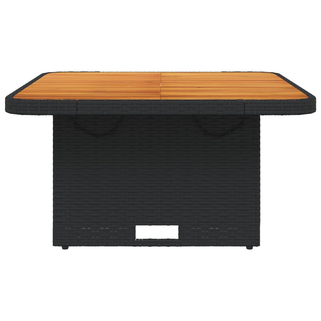 Outdoor Table Garden Poly Rattan Acacia Wood black beige grey PE rattan