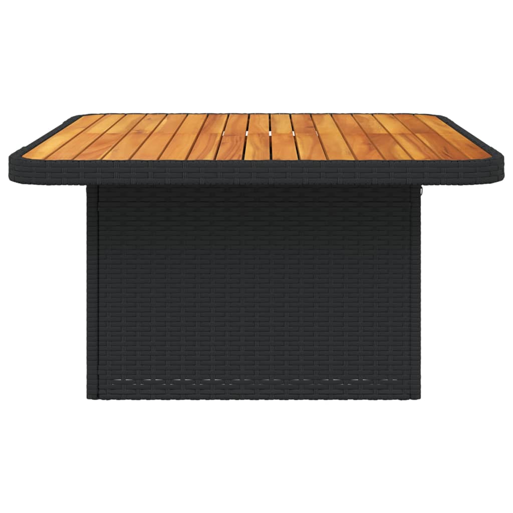 Outdoor Table Garden Poly Rattan Acacia Wood black beige grey PE rattan