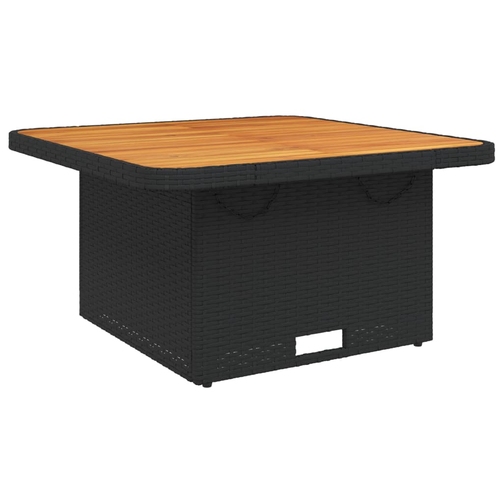 Outdoor Table Garden Poly Rattan Acacia Wood black beige grey PE rattan