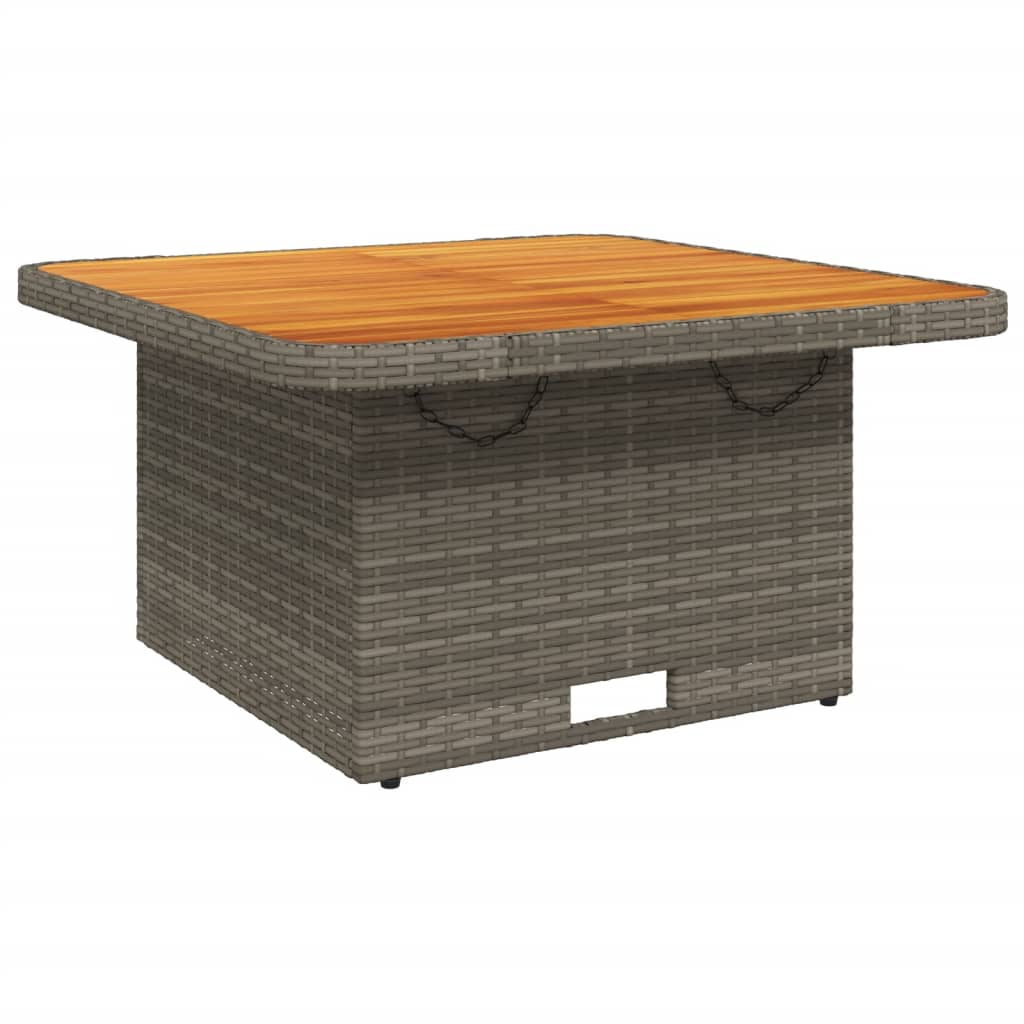 Outdoor Table Garden Poly Rattan Acacia Wood black beige grey PE rattan