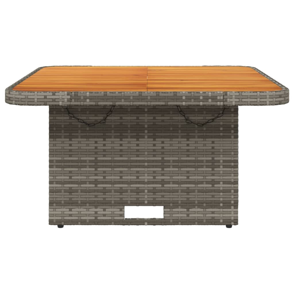 Outdoor Table Garden Poly Rattan Acacia Wood black beige grey PE rattan
