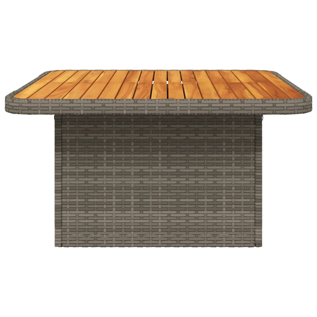 Outdoor Table Garden Poly Rattan Acacia Wood black beige grey PE rattan
