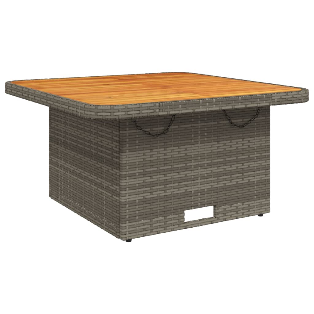 Outdoor Table Garden Poly Rattan Acacia Wood black beige grey PE rattan