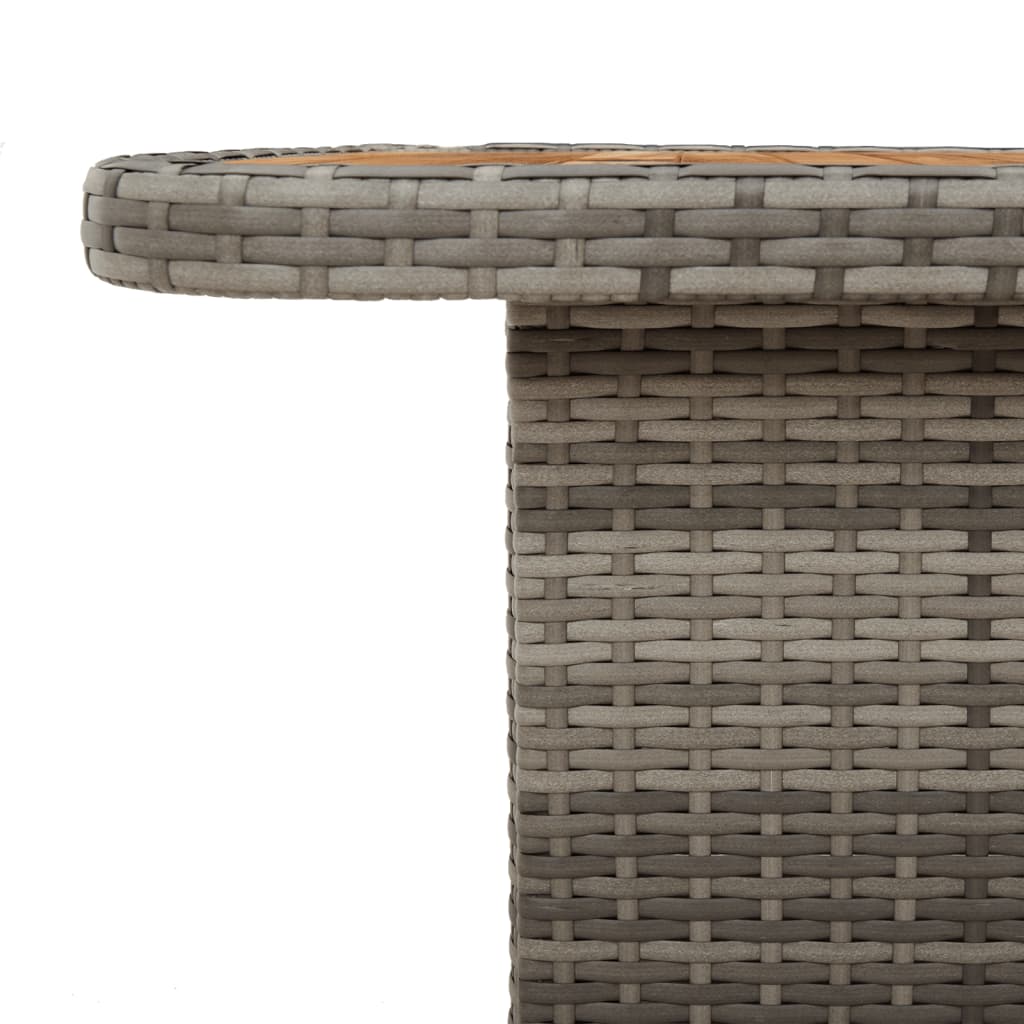 Outdoor Table Garden Poly Rattan Acacia Wood black beige grey PE rattan