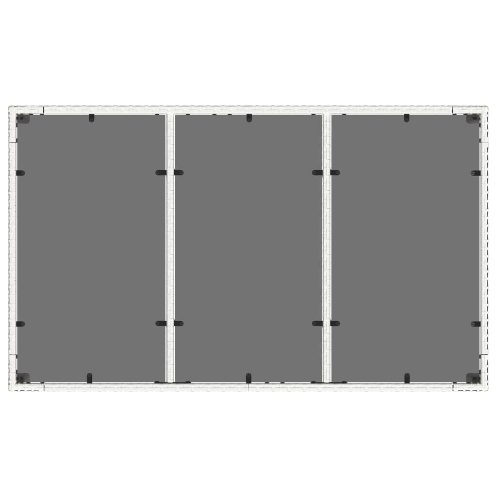 Garden Table With Glass Top 150X90X75 Cm Poly Rattan