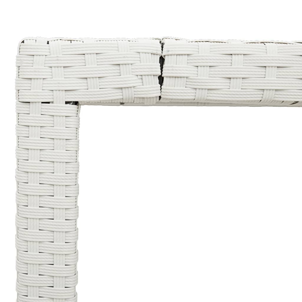 Garden Table With Glass Top 150X90X75 Cm Poly Rattan