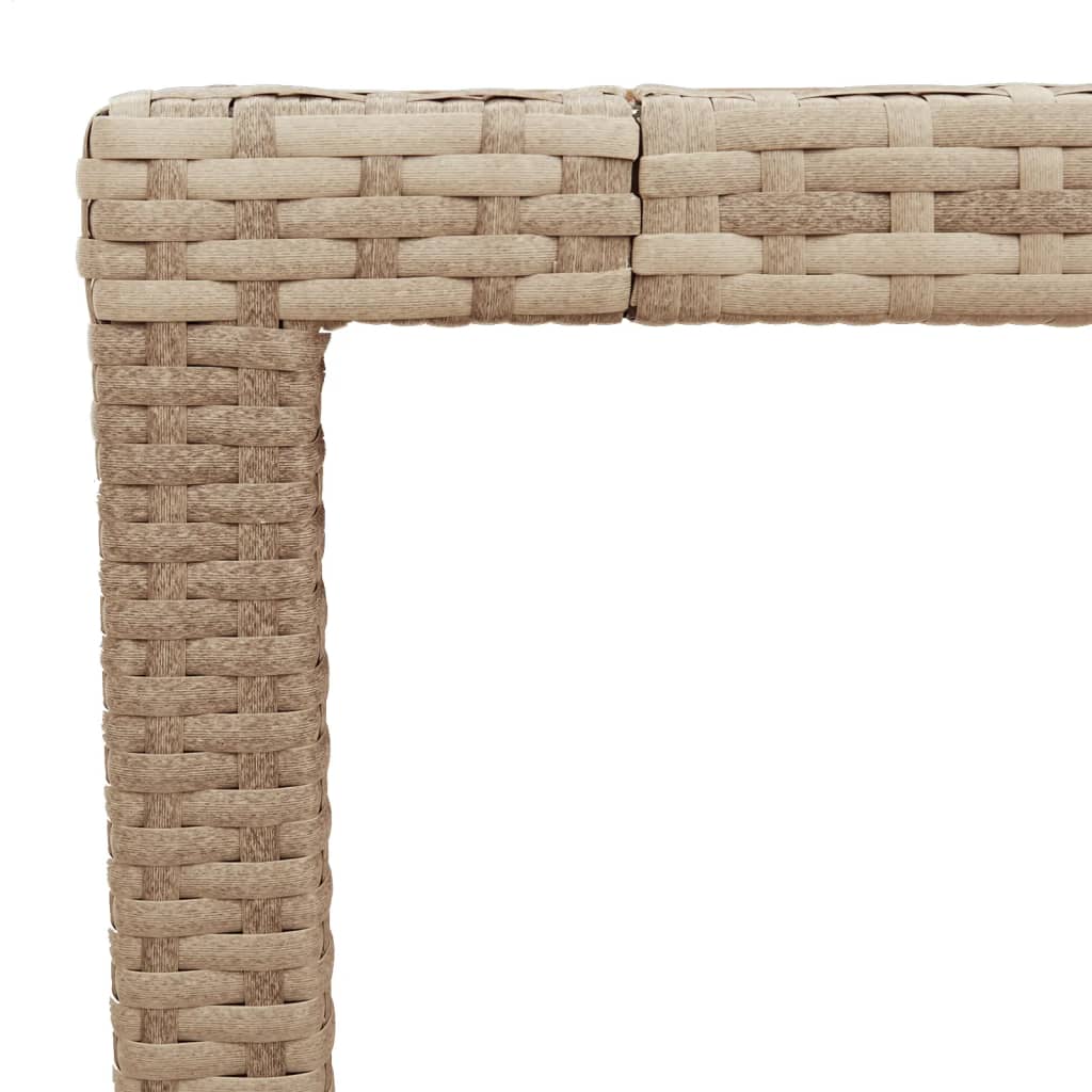 Garden Table 190X90X75 Cm Poly Rattan Acacia Wood