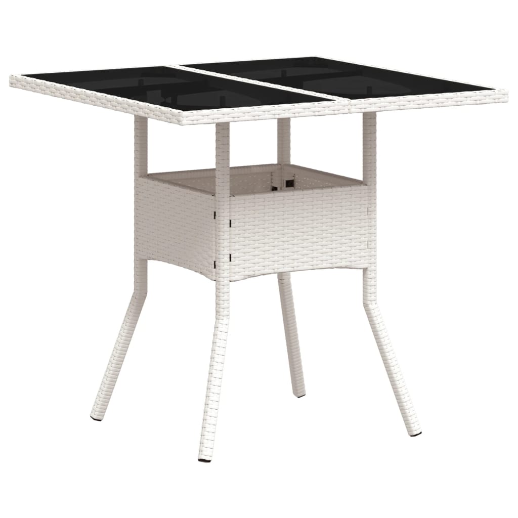 Garden Table With Top 80X80X75 Cm Poly Rattan