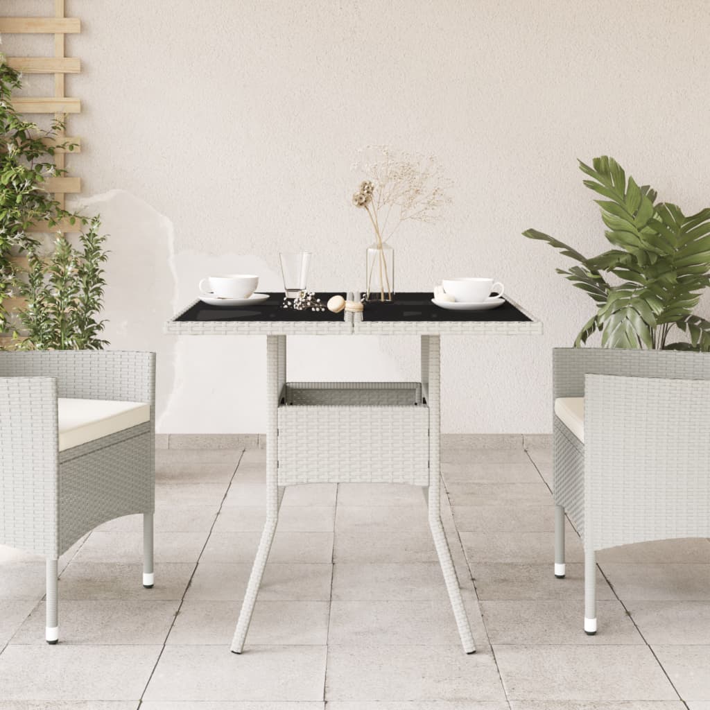Garden Table With Top 80X80X75 Cm Poly Rattan