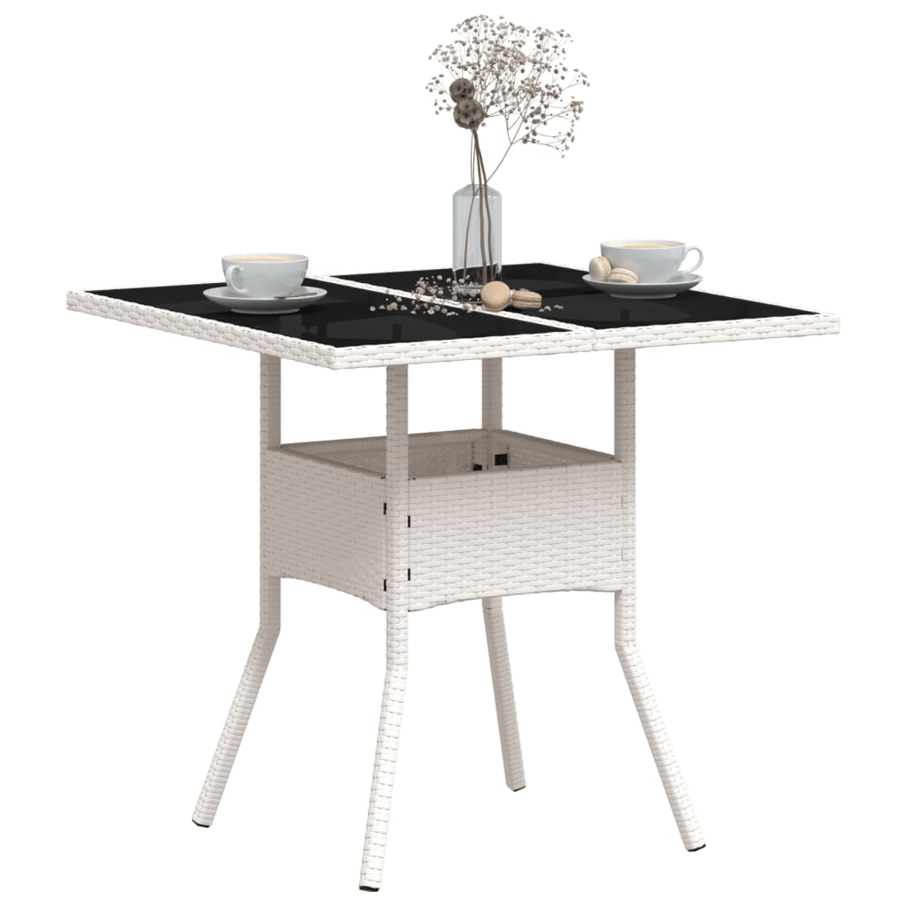 Garden Table With Top 80X80X75 Cm Poly Rattan