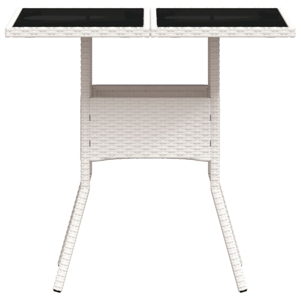 Garden Table With Top 80X80X75 Cm Poly Rattan