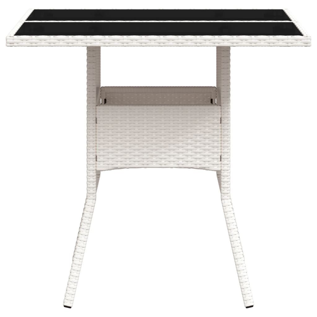 Garden Table With Top 80X80X75 Cm Poly Rattan
