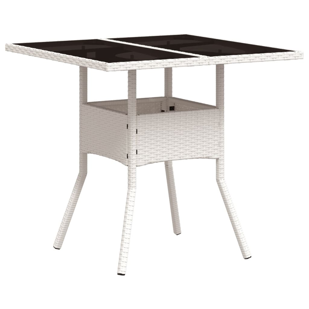 Garden Table With Top 80X80X75 Cm Poly Rattan