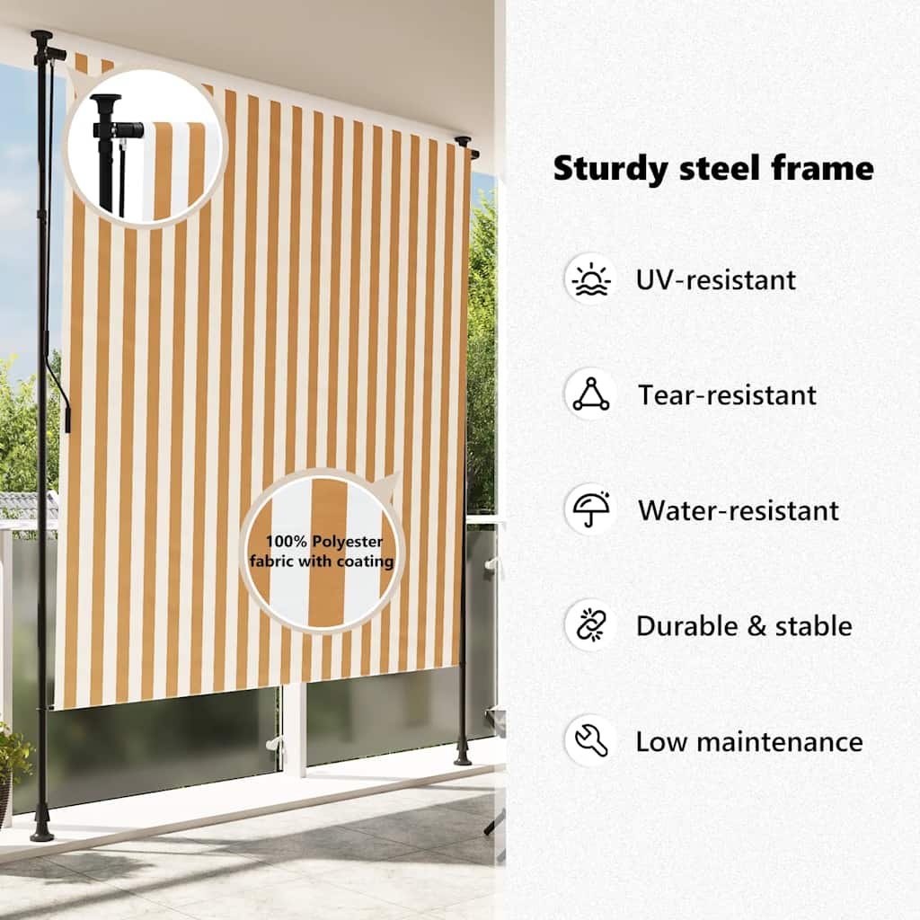 Outdoor Roller Blind And White Fabric&Steel
