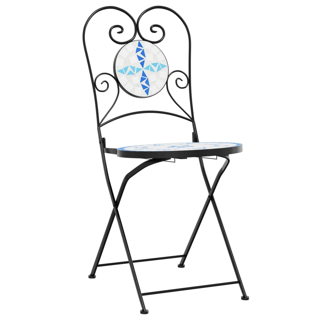 Mosaic Bistro Set Iron And Ceramic