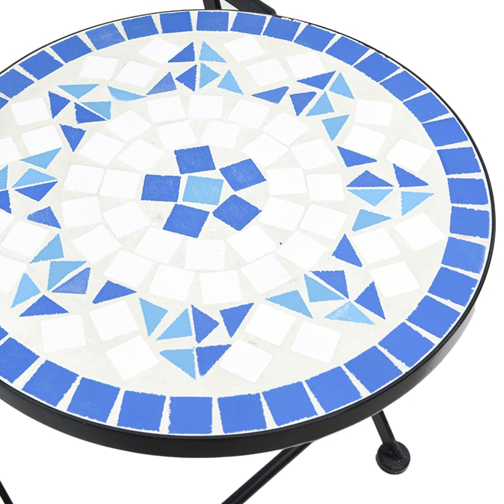 Mosaic Bistro Set Iron And Ceramic