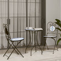 Mosaic Bistro Set Iron And Ceramic