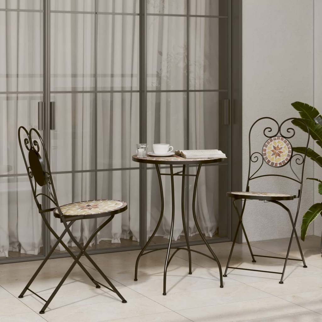 Patio Furniture | | Powder-Coated Iron, Ceramic Tile | Small
