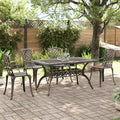 5 Piece Garden Dining Set Cast Aluminium