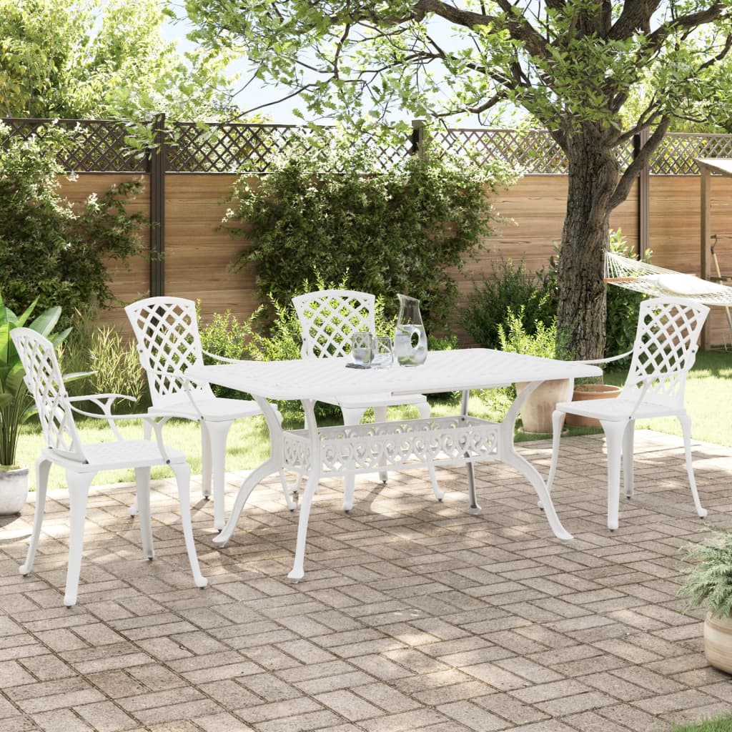 5 Piece Garden Dining Set Cast Aluminium