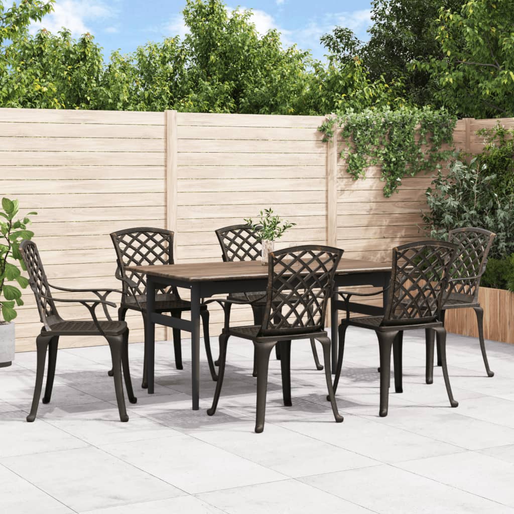 5 Piece Garden Dining Set Cast Aluminium