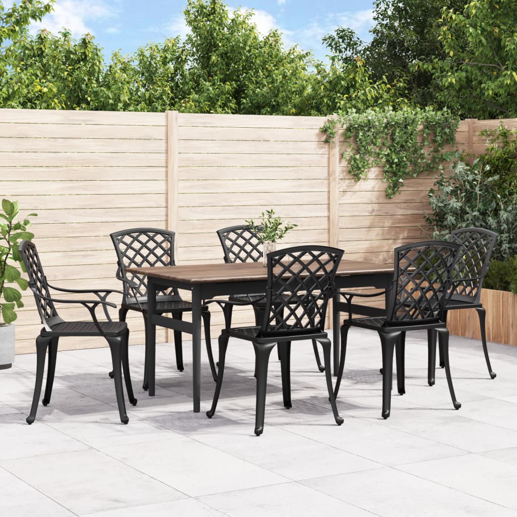 5 Piece Garden Dining Set Cast Aluminium
