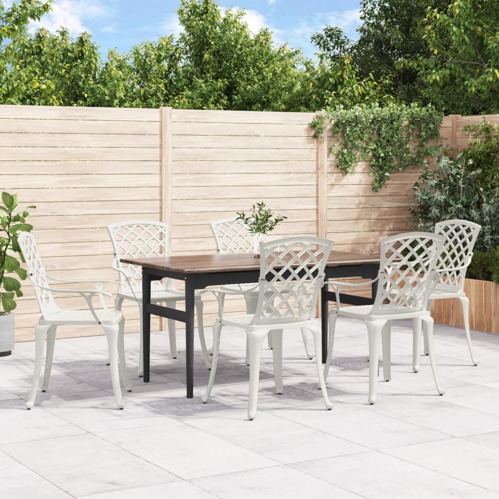 5 Piece Garden Dining Set Cast Aluminium