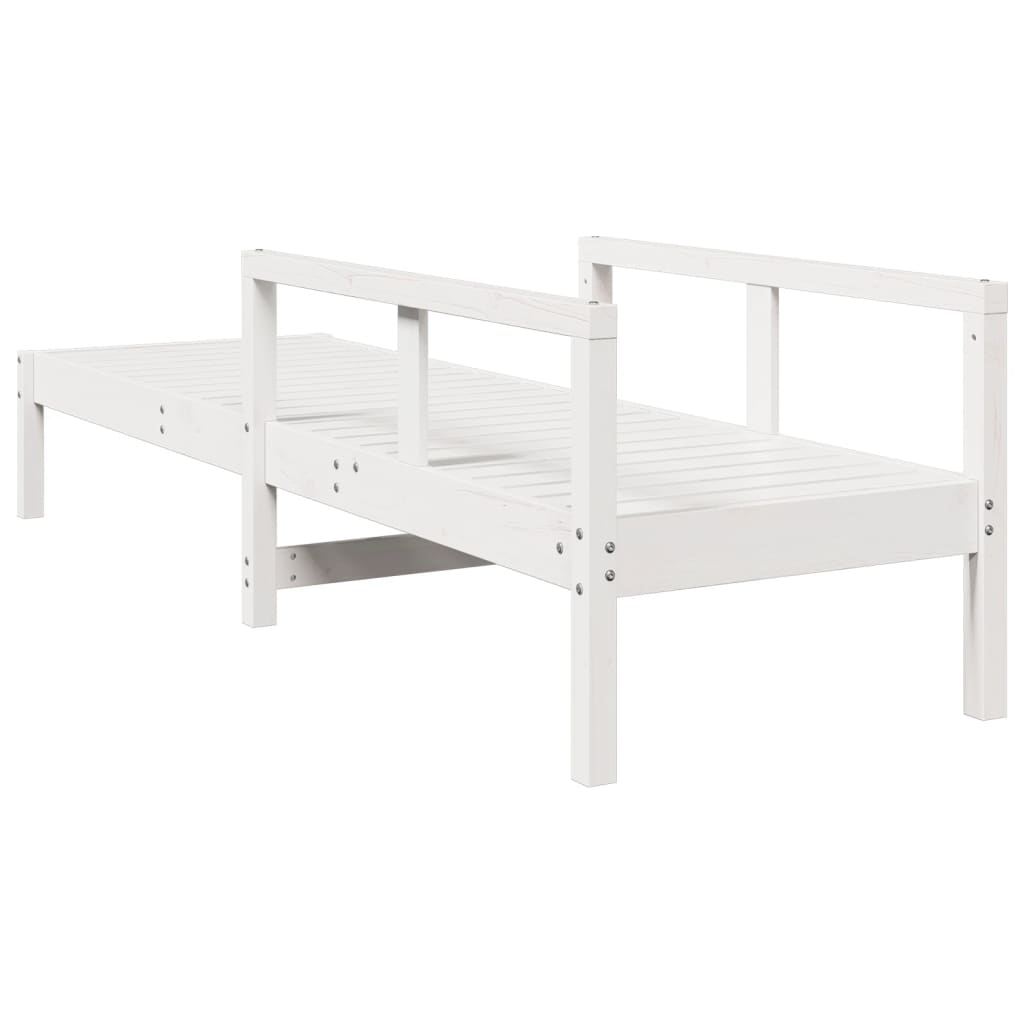 Sun Lounger 199.5X62X55 Cm Solid Wood Pine
