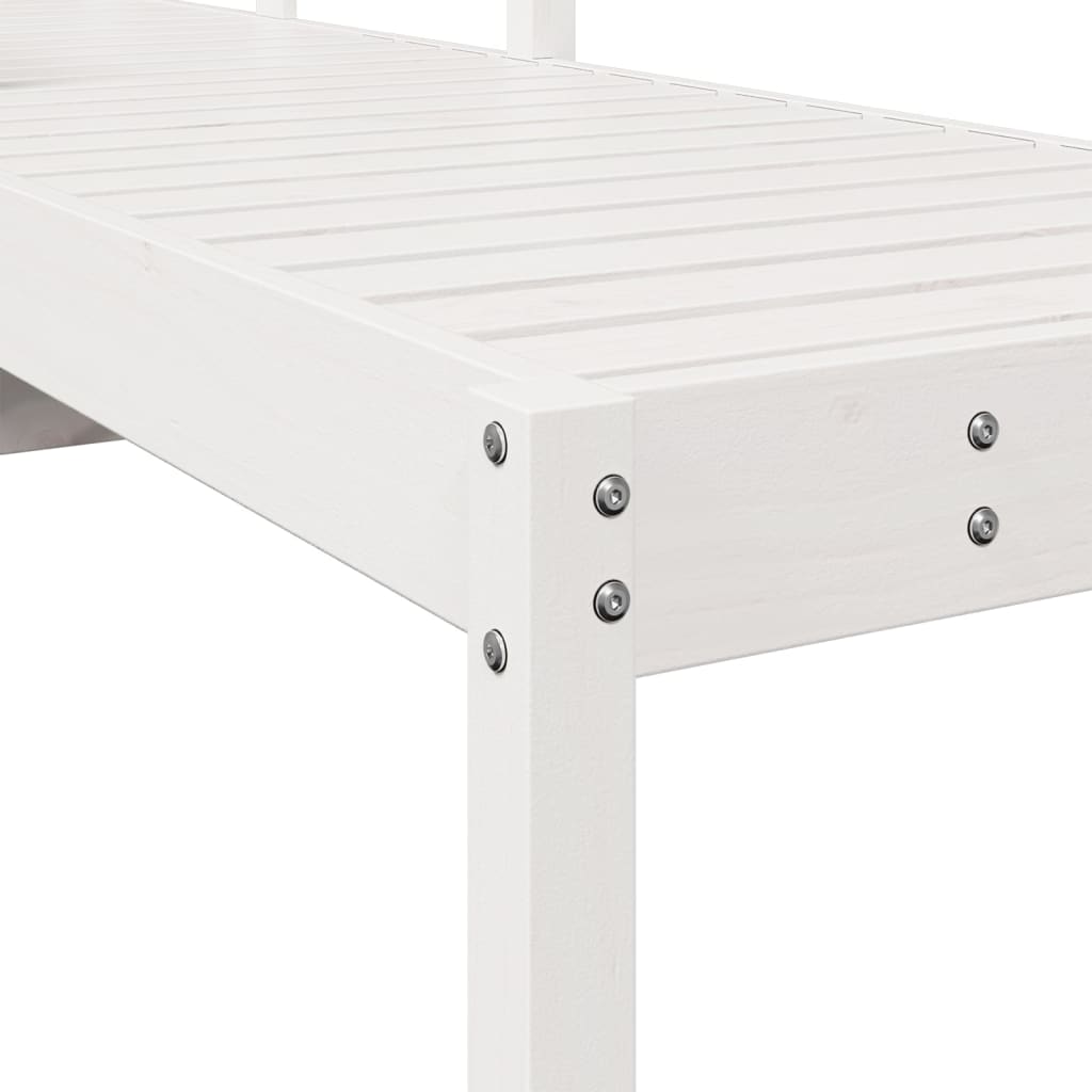 Sun Lounger 199.5X62X55 Cm Solid Wood Pine