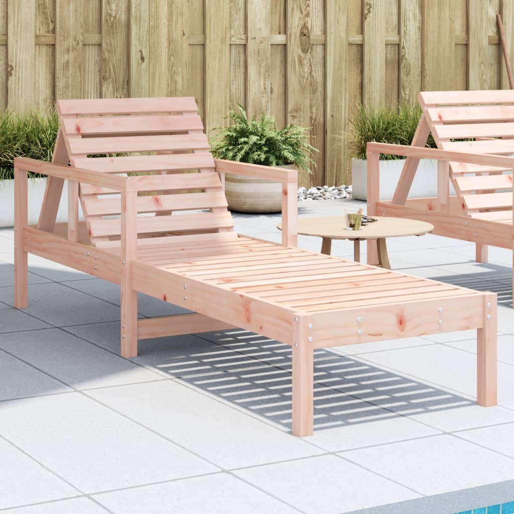 Sun Lounger 199.5X62X55 Cm Solid Wood Pine