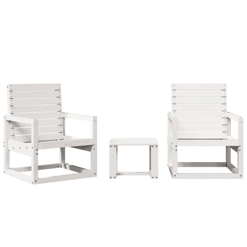 3 Piece Garden Lounge Set Solid Wood Pine