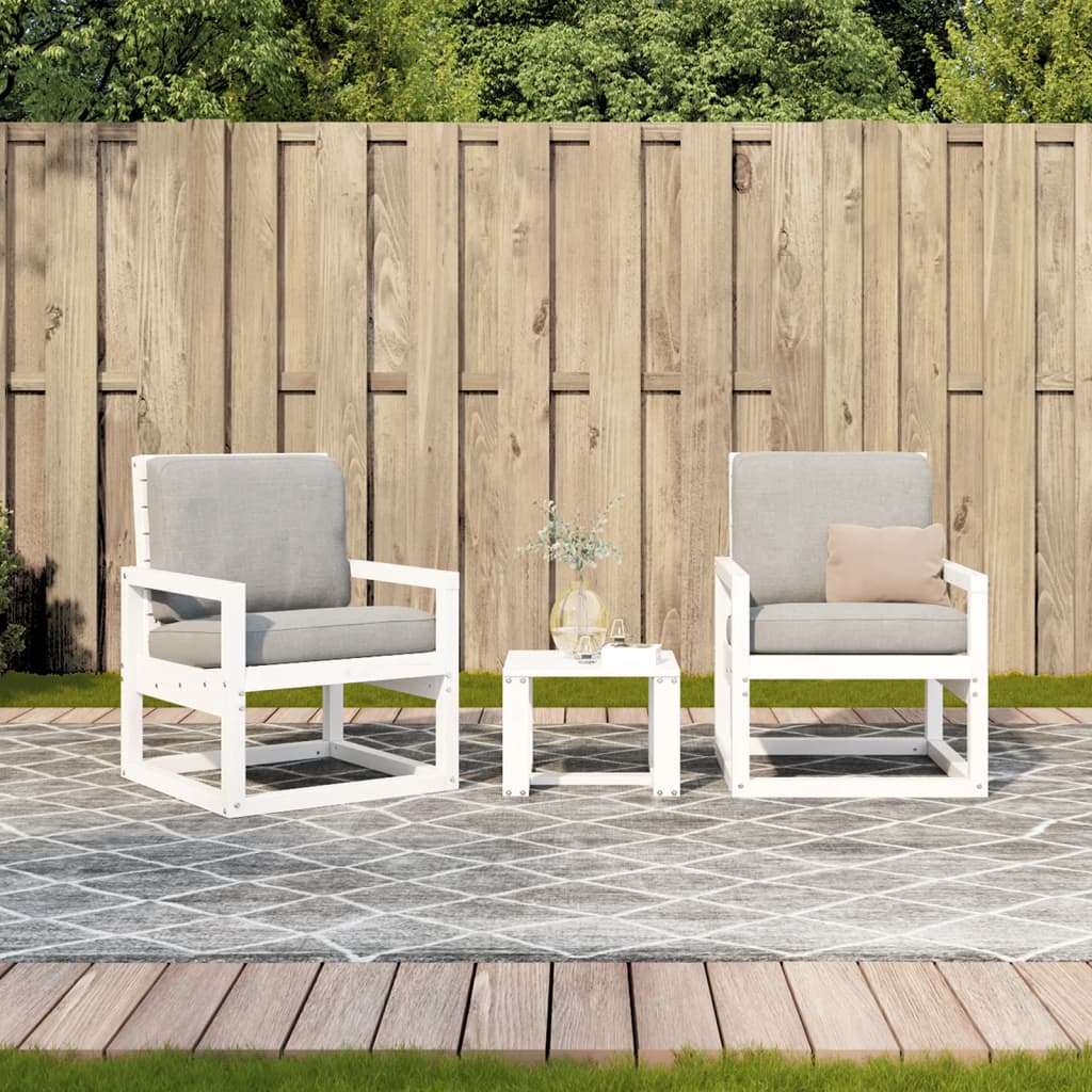 3 Piece Garden Lounge Set Solid Wood Pine