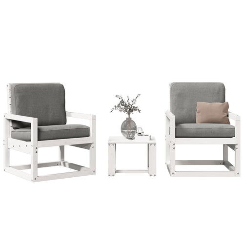 3 Piece Garden Lounge Set Solid Wood Pine