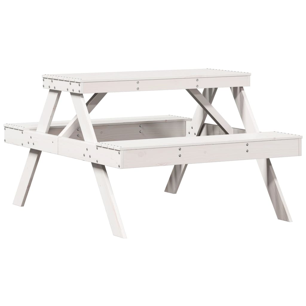 Picnic Table 105X134X75 Cm Solid Wood Pine