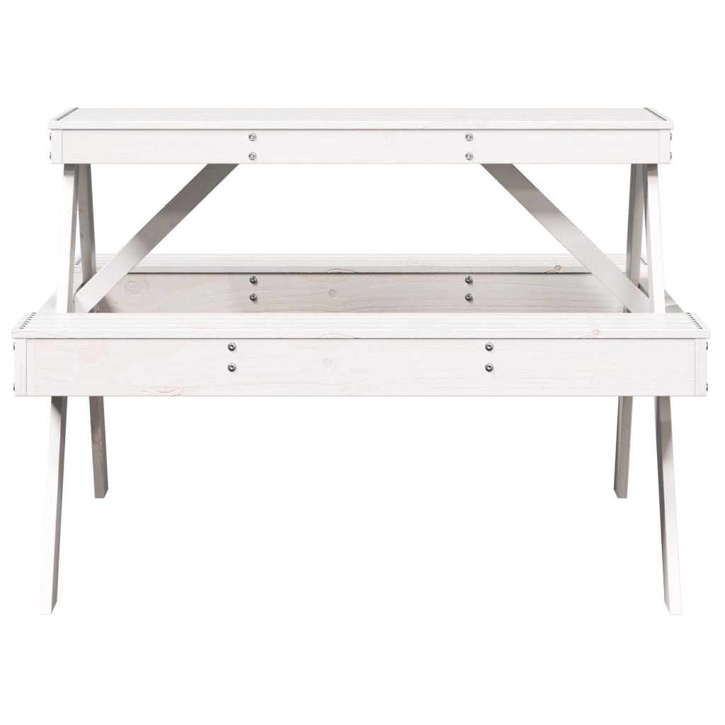 Picnic Table 105X134X75 Cm Solid Wood Pine