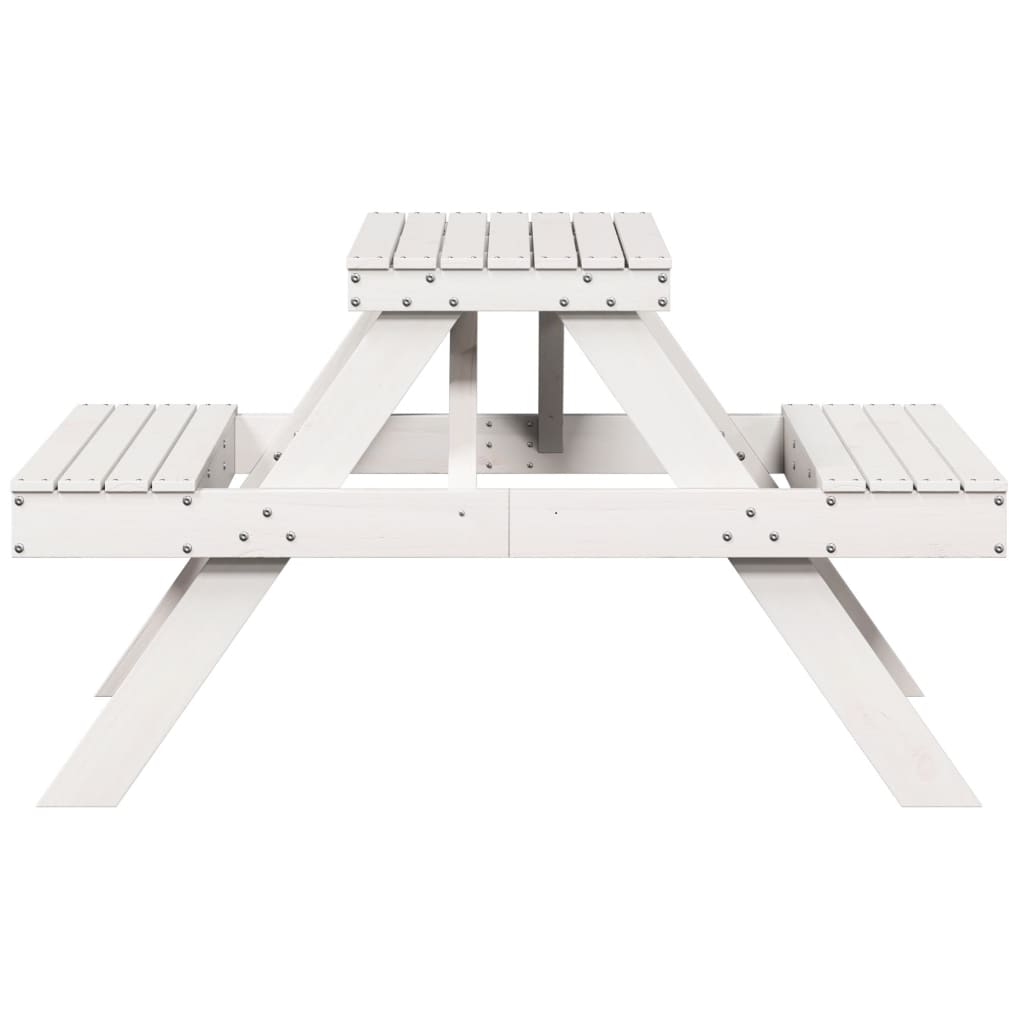 Picnic Table 105X134X75 Cm Solid Wood Pine
