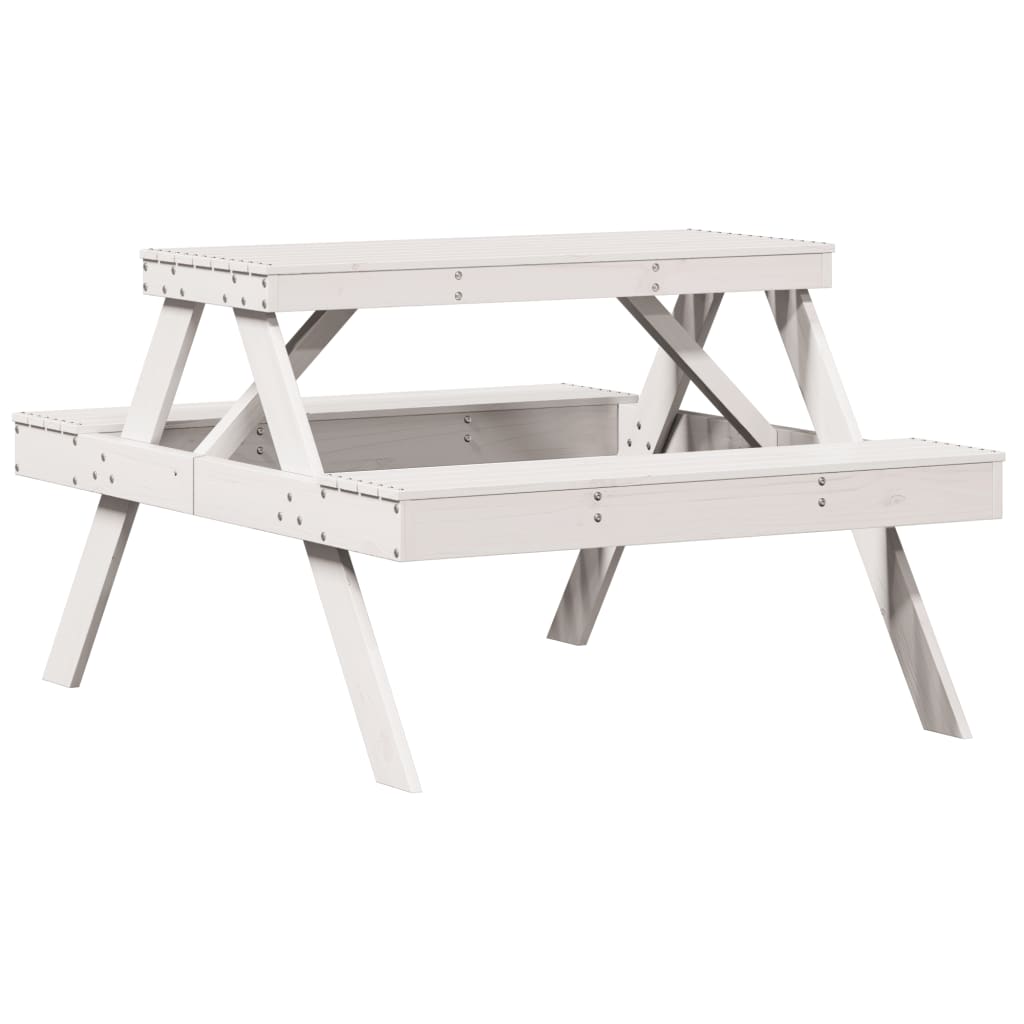 Picnic Table 105X134X75 Cm Solid Wood Pine