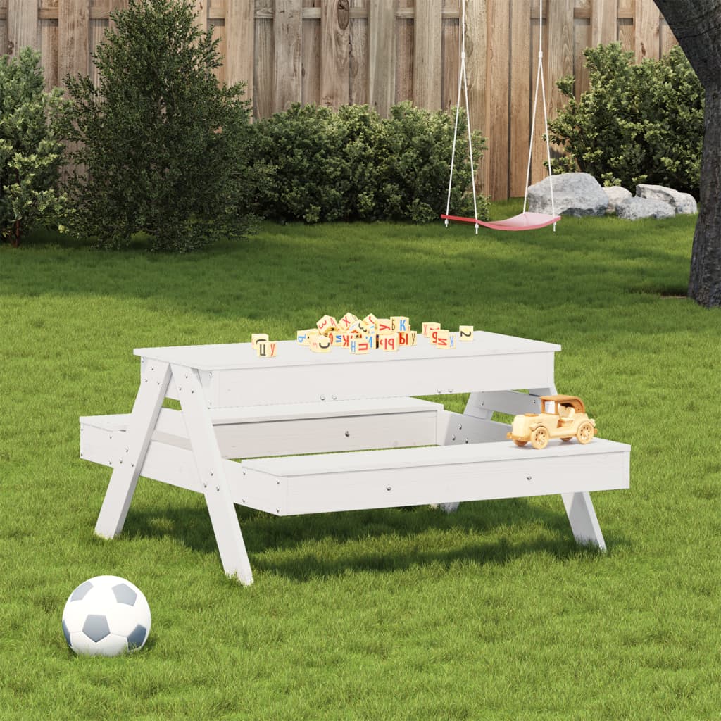 Picnic Table With Sandpit For Kids Solid Wood Pine