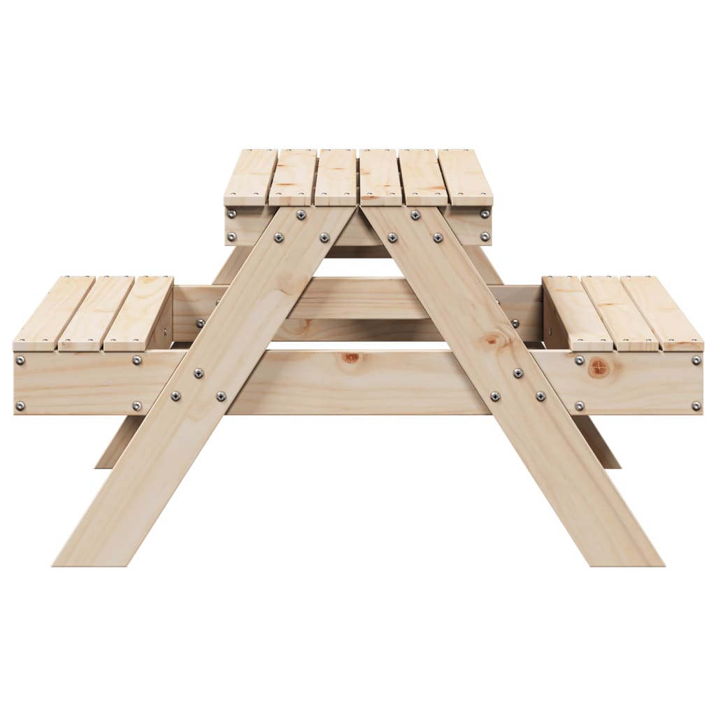 Picnic Table For Kids 88X97X52 Cm Solid Wood Pine