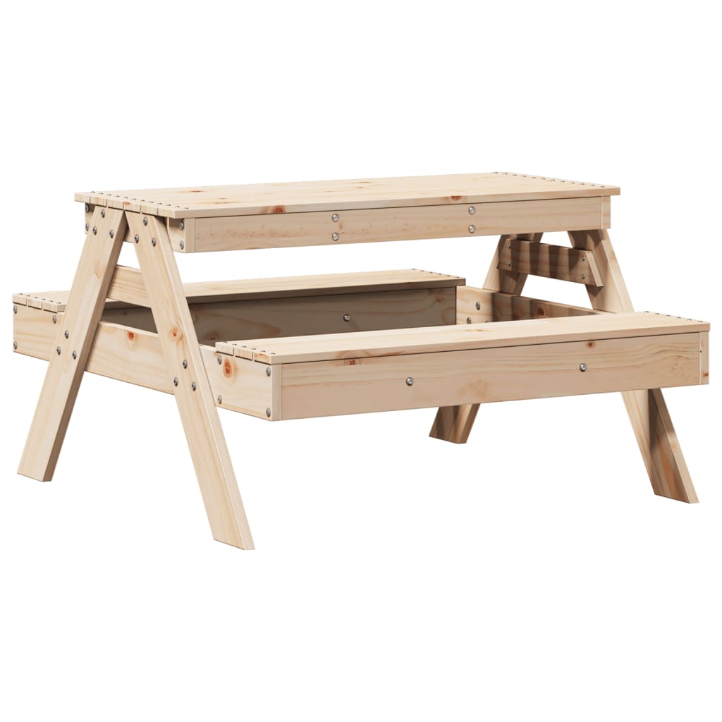 Picnic Table For Kids 88X97X52 Cm Solid Wood Pine