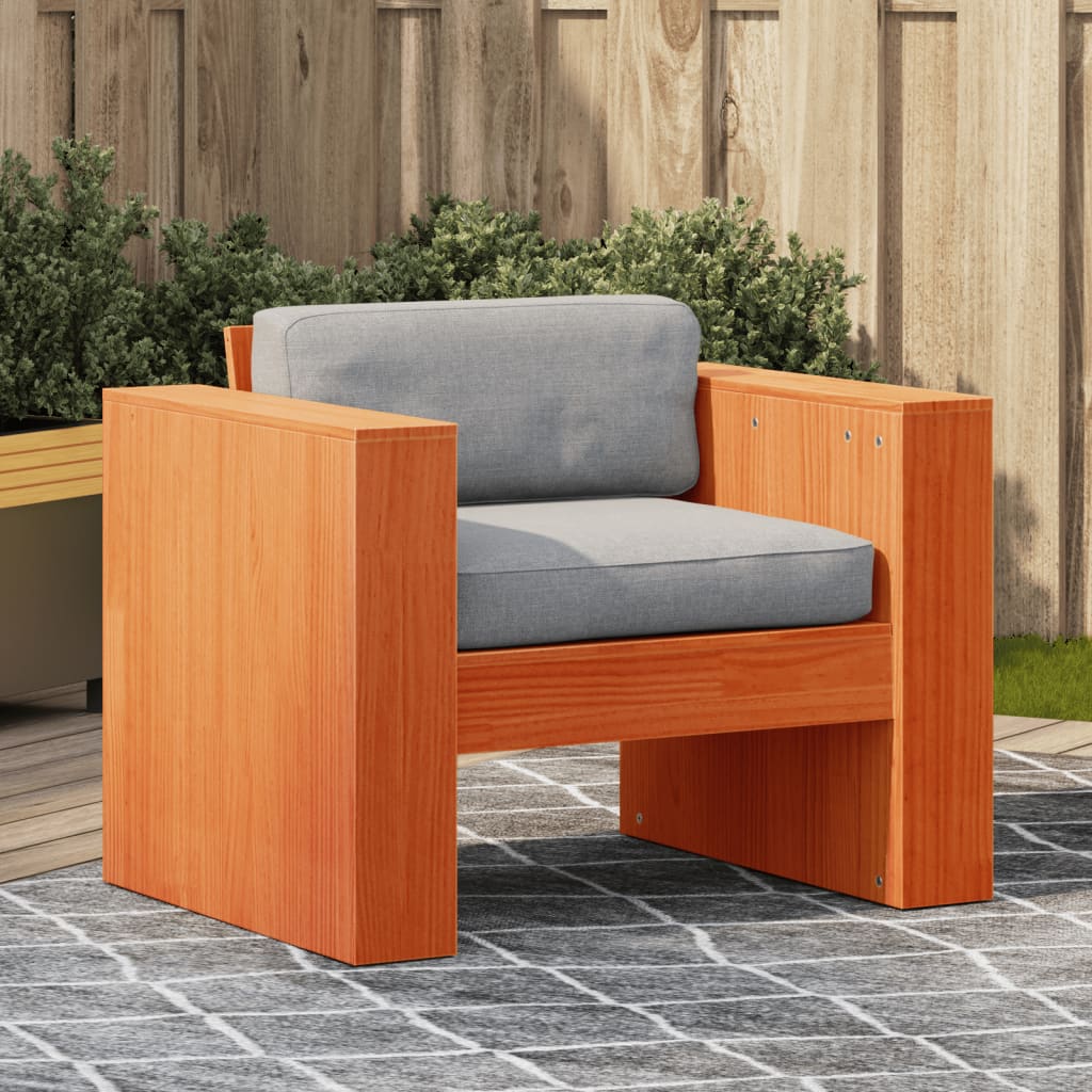 Garden Sofa | Natural Wood | Solid Douglas Fir Wood | Single | Durable