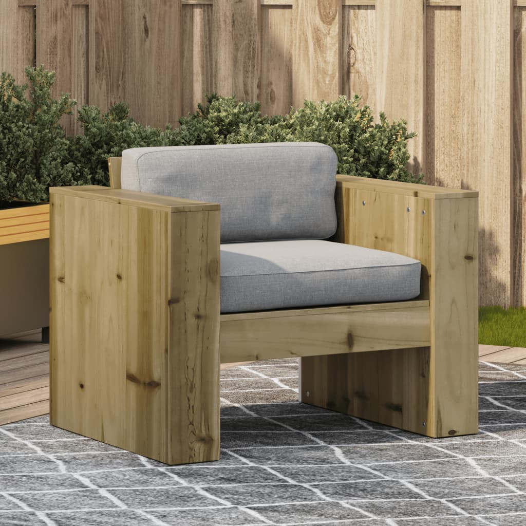 Garden Sofa | Natural Wood | Solid Douglas Fir Wood | Single | Durable
