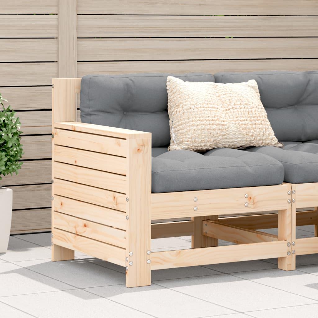 Garden With Cushion Wax Brown Solid Wood Pine