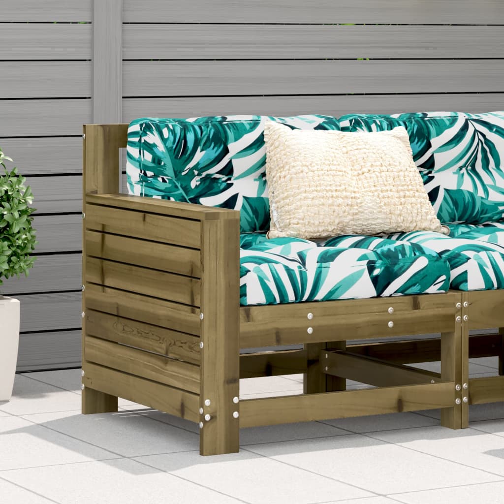 Garden With Cushion Wax Brown Solid Wood Pine
