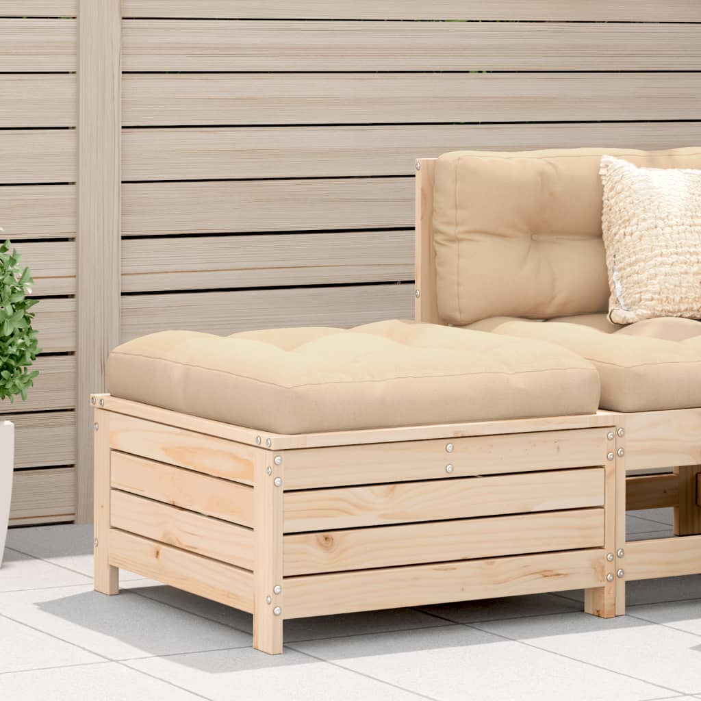 Garden With Cushion Wax Brown Solid Wood Pine